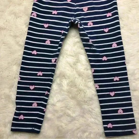 Kids  Headquarters Sweatpants Stripes / Hearts Blue/White/Pink Size 3T - Picture 15 of 16